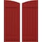 Ekena Millwork Americraft 6-Board (2 Batten) Wood Joined Board-n-Batten Shutters w/Ellipt Top, ARW101BE621X77BRH, PR ARW101BE621X77BRH - alternate 1